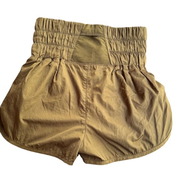 Free People Movement Womens Olive Green XS High-Waisted Elastic Shorts - Picture 3 of 8